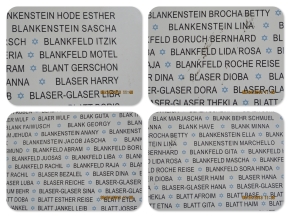 Motel, Lida, Masha and Raja - names of my grandfather's parents and sisters killed in the Riga Ghetto.